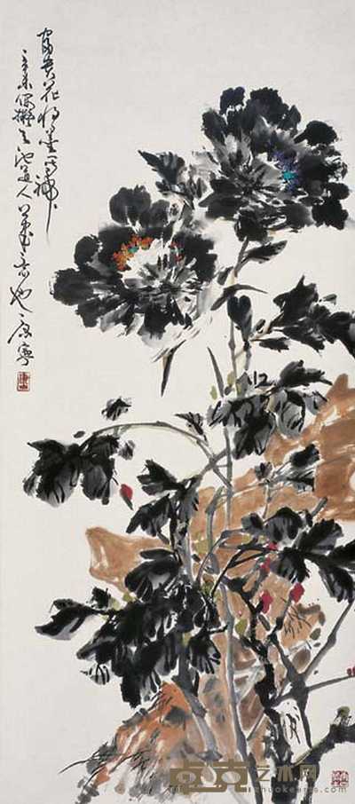 康宁 富贵图 立轴 132×58cm